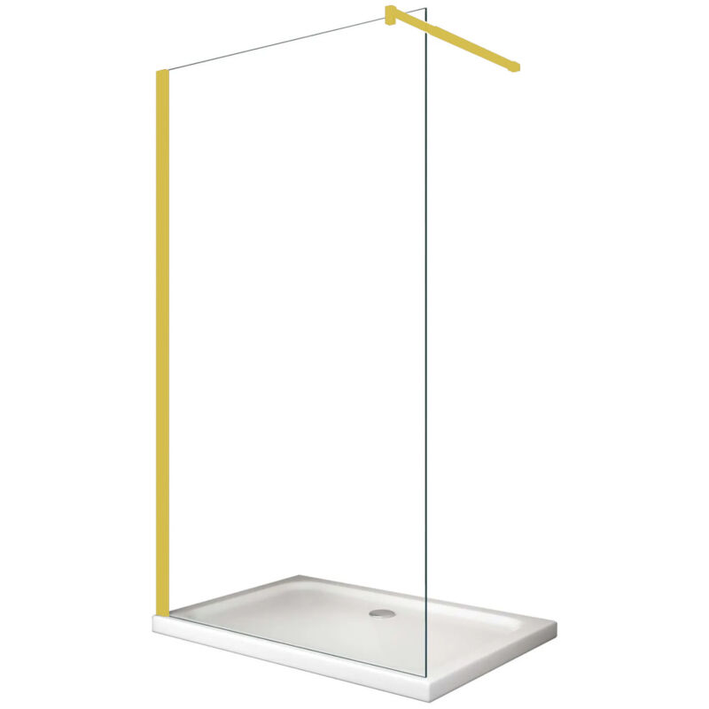 foto del prodotto glaswerk westfalen lily 70x200 cm walk in duschwand duschabtrennung klarglas gold