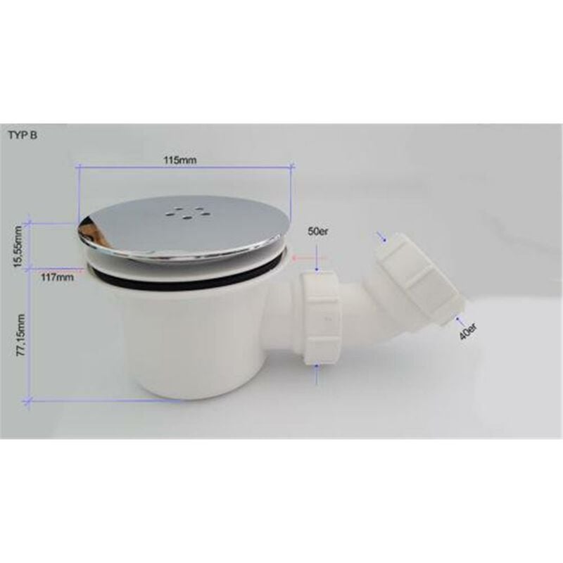 foto del prodotto glaszentrum hagen - set di scarico di tipo b per piatto doccia - piatto doccia