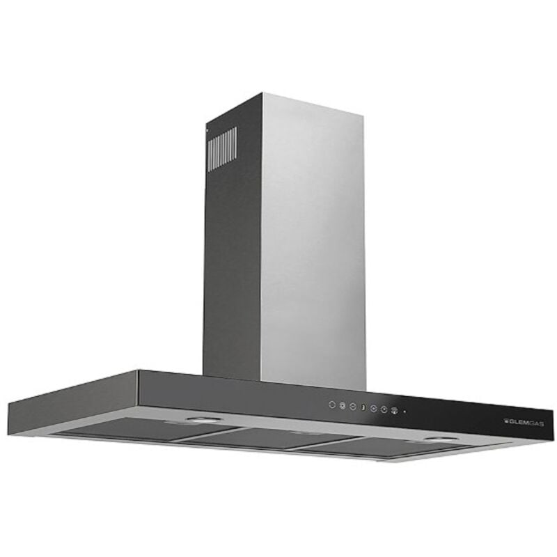 foto del prodotto glem cappa ghb990ixa a parete da 90 cm aspirante colore acciaio inossidabile