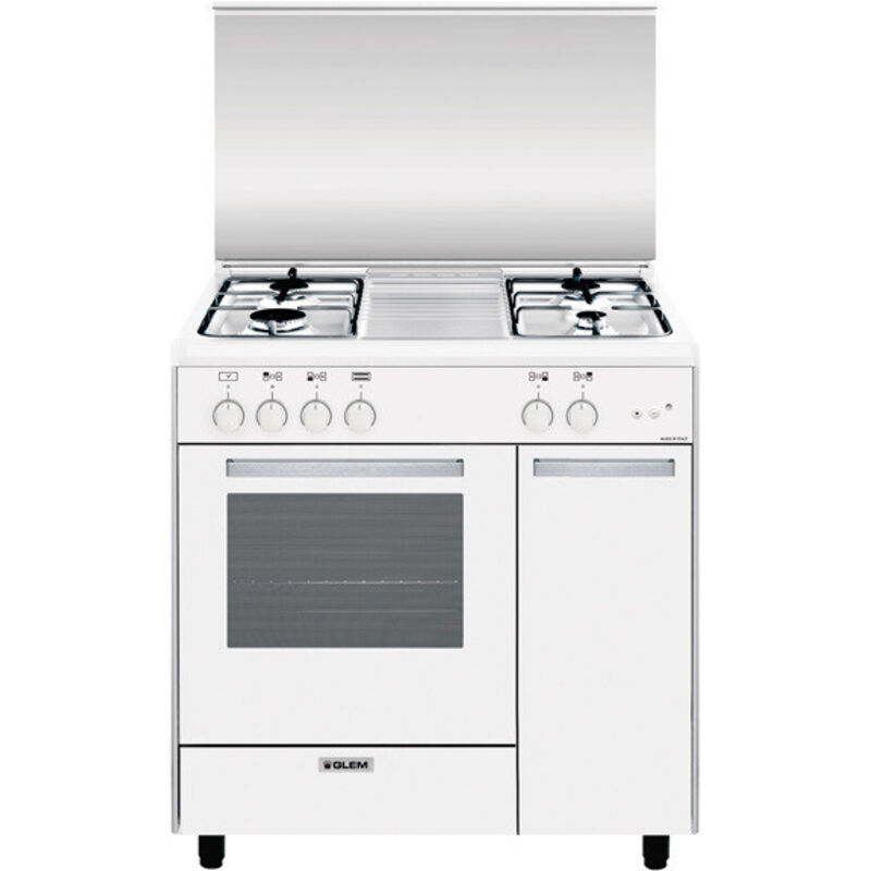 foto del prodotto glem gas as854gx cucina elettrico gas bianco