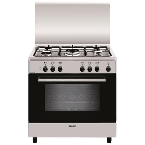 foto del prodotto glemgas cucina a855ei 5fuo t cor f ele 95lt 80x90x50 inox