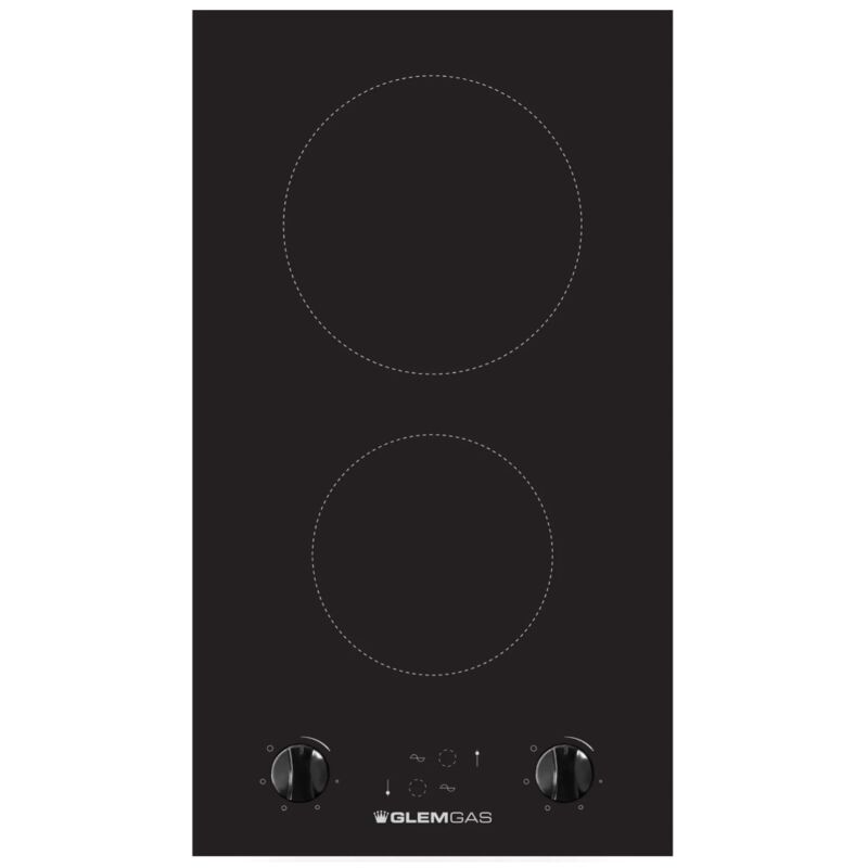 foto del prodotto glemgas domino in vetroceramica 29 cm 3000 w nero gth32k01 glem gas