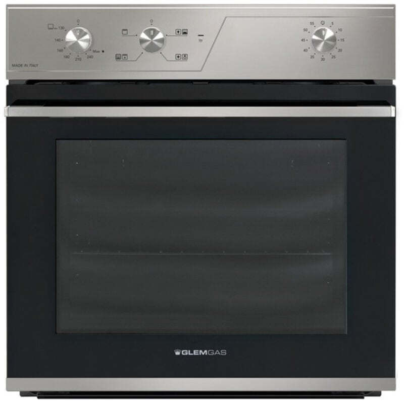 foto del prodotto glemgas glem gas gfrv21ix s2. dimensione del forno media, tipo di forno forno elettrico, forno a gas naturale, capacit interna forno totale 63