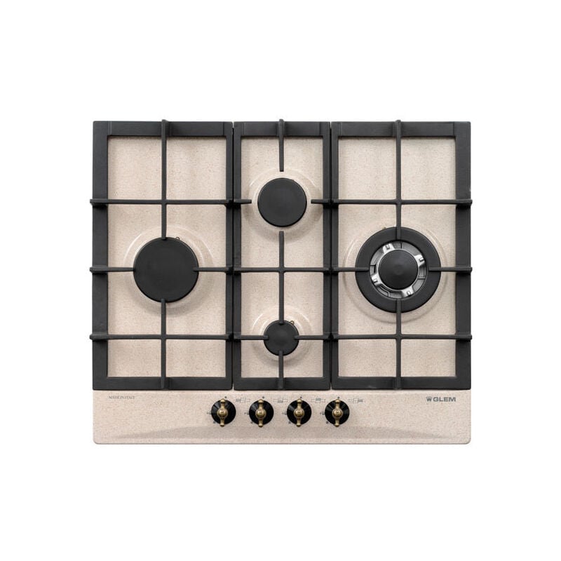 foto del prodotto glemgas glem gas gt645hsa piano cottura sabbia da incasso 60 cm 4 fornelli
