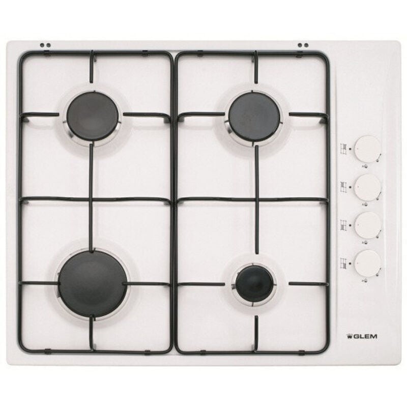 foto del prodotto glemgas glem gas gtl64wh piano cottura da incasso 60 cm bianco 4 fornello i 