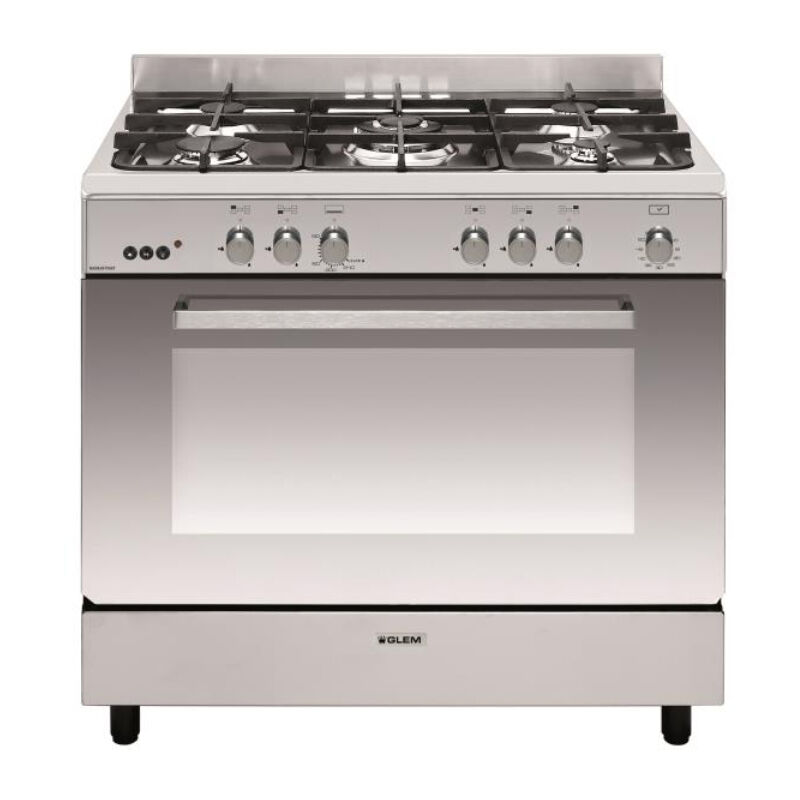 foto del prodotto glemgas piano cottura a gas 109l 5 fuochi inox ge960cmix2 glem