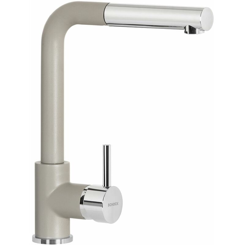 foto del prodotto glemgas schock miscelatore aquaviva, monocomando con doccetta estraibile, colore grigio tortora, h320mm