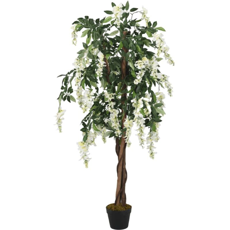 foto del prodotto glicine artificiale 560 foglie 80 cm verde e bianco vidaxl