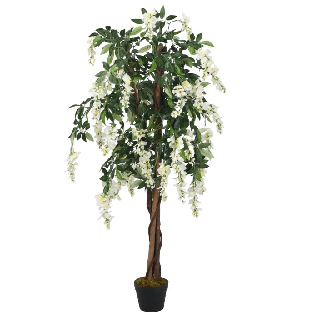 foto del prodotto glicine artificiale 840 foglie 120 cm verde e biancocod mxl 131466