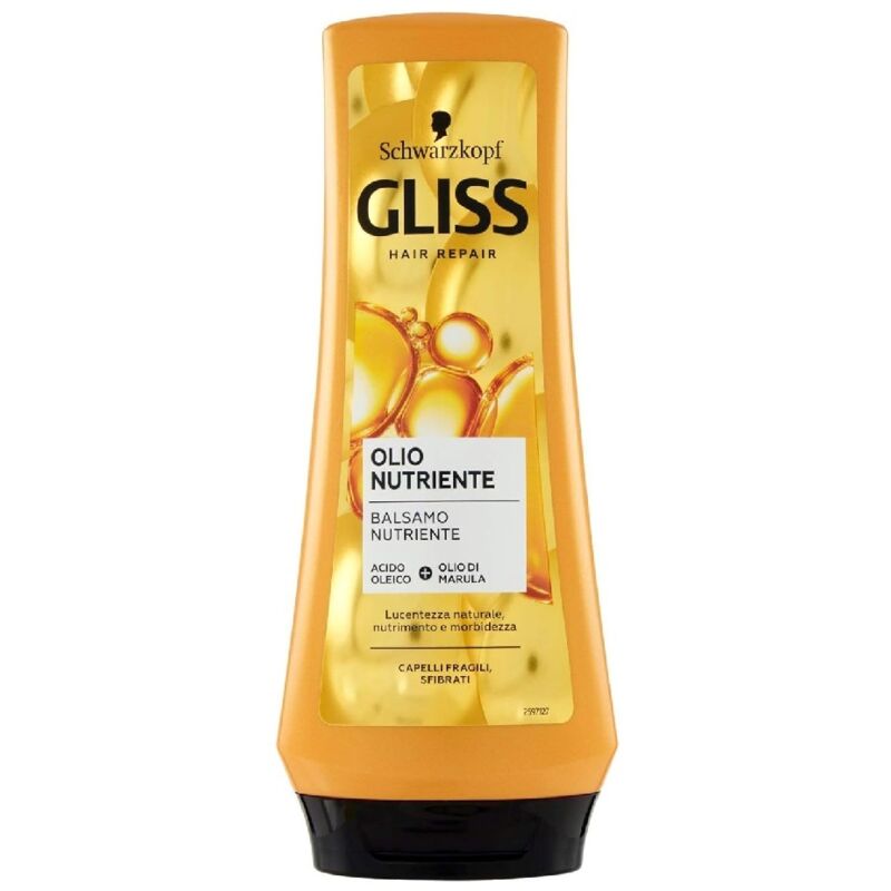 foto del prodotto gliss balsamo olio nutriente capelli fragili, sfibrati 200 ml