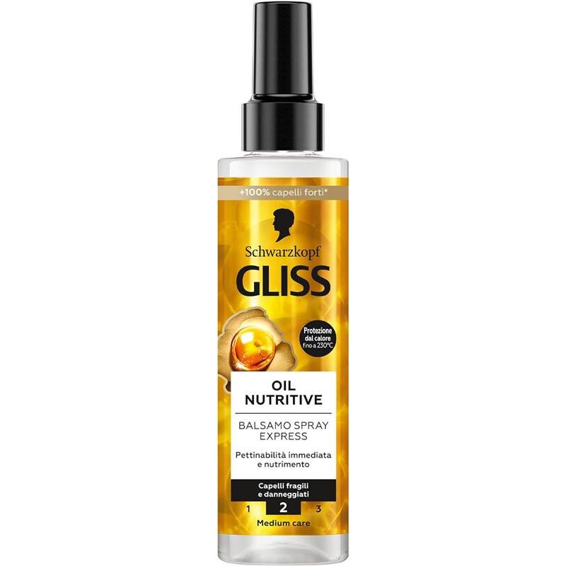 foto del prodotto gliss oil nutritive balsamo spray 200 ml con omega 9 e olio di marula senza risciacquo e termoprotettore schwarzkopf