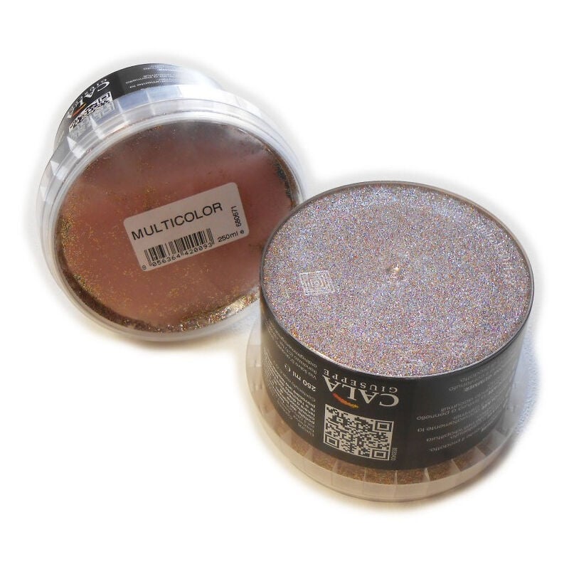foto del prodotto glitter da 250ml in gel per pittura, colori multicolor