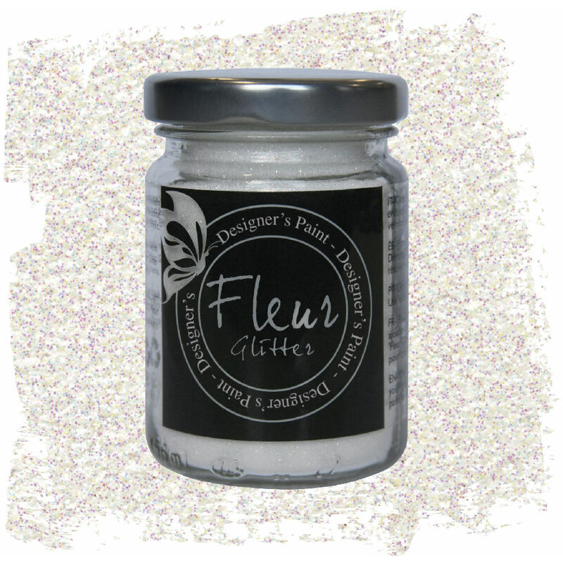 foto del prodotto glitter in polvere fleur per pittura vernici decorazioni 90 gr colore white rainbow