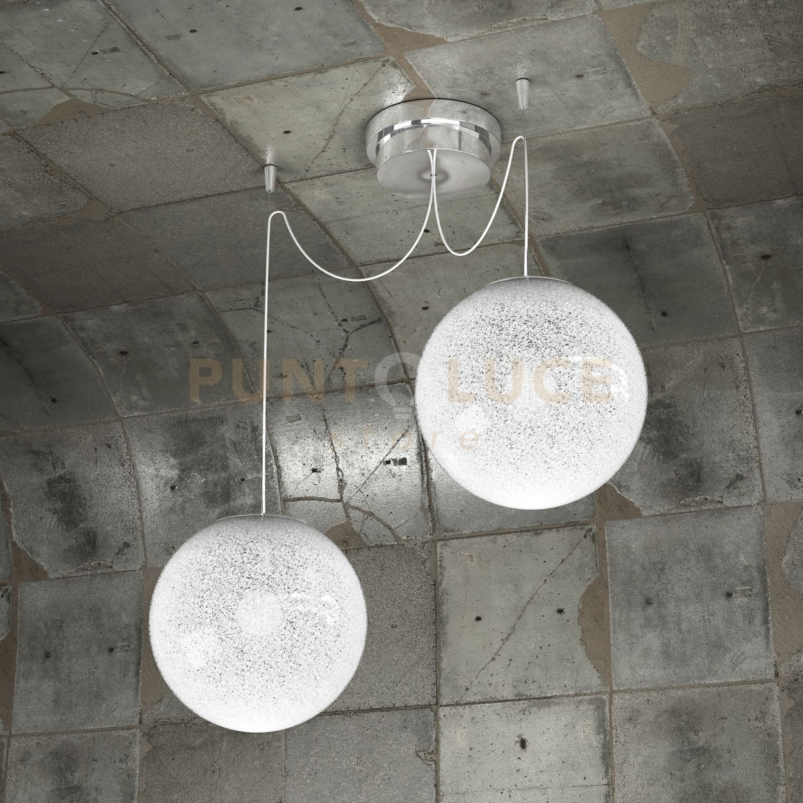 foto del prodotto glitter sospensione 2 luci d.20 cm. 1135 s2 20