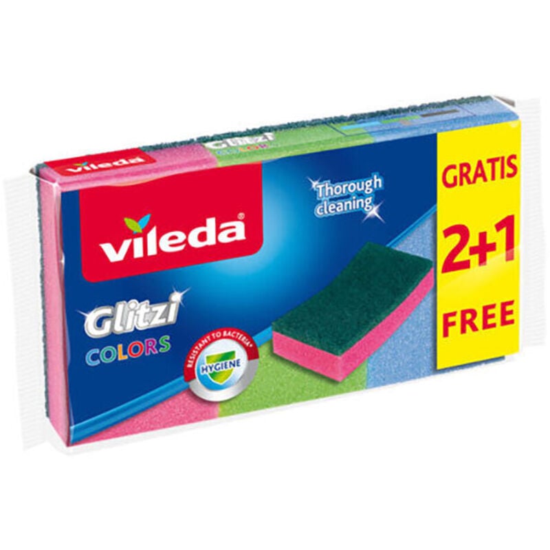 foto del prodotto glitzi colors' 2 1 spugnetta abrasiva per superfici varie confezione da 3