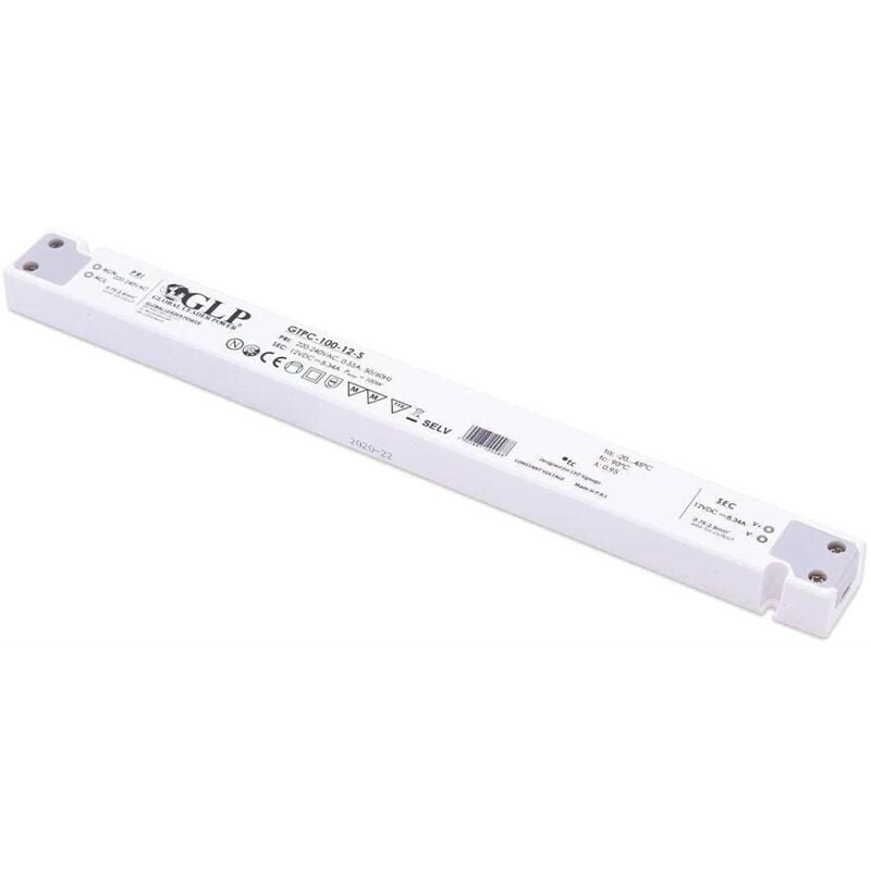 foto del prodotto global leader power alimentatore slim 100w 12v glp