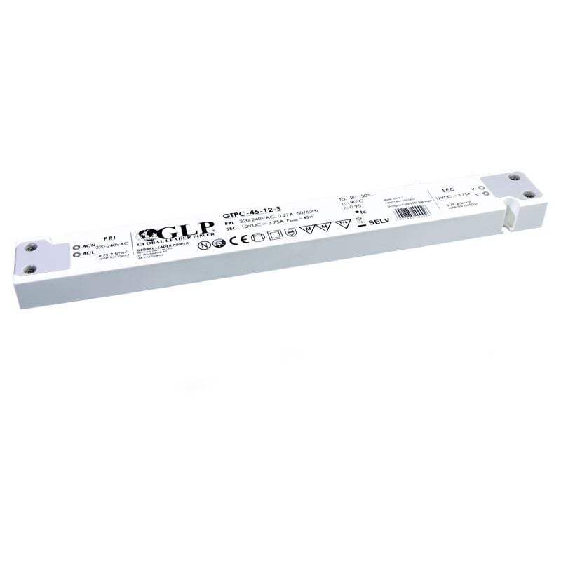 foto del prodotto global leader power alimentatore slim 45w 12v glp