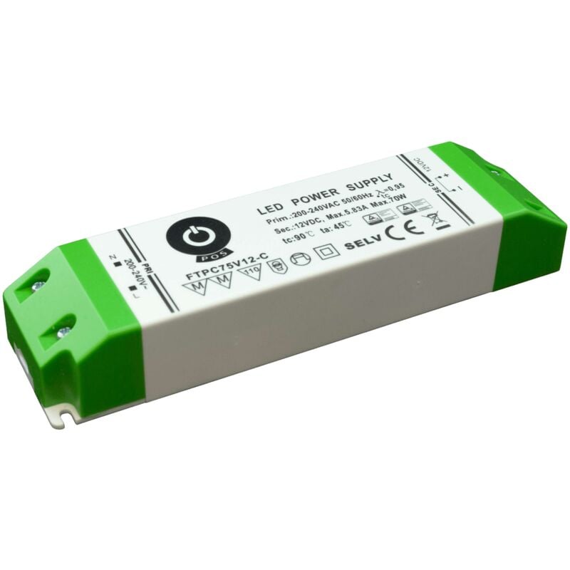 foto del prodotto global leader power alimentazione 12v 75w dimmerabile variabile 6.25a