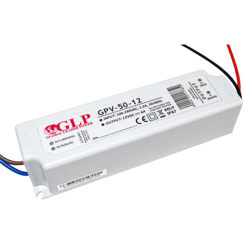 foto del prodotto global leader power led led alimentazione elettrica dc12v 50w 4a ip67 glp resistenza all acqua