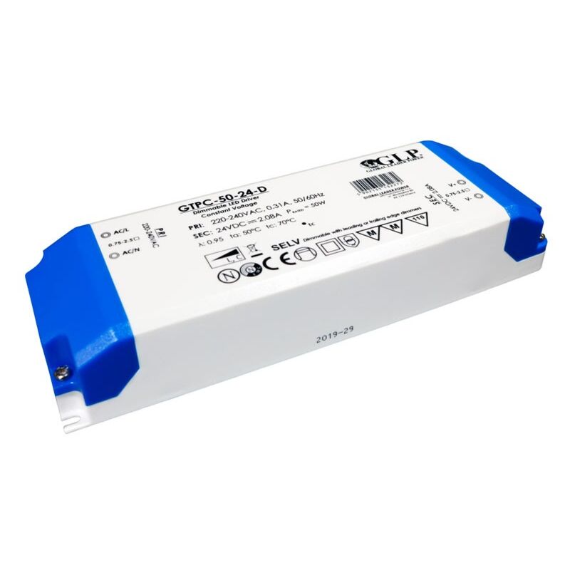 foto del prodotto global leader power triac led dimmerabile alimentatore a tensione costante 50w 24v