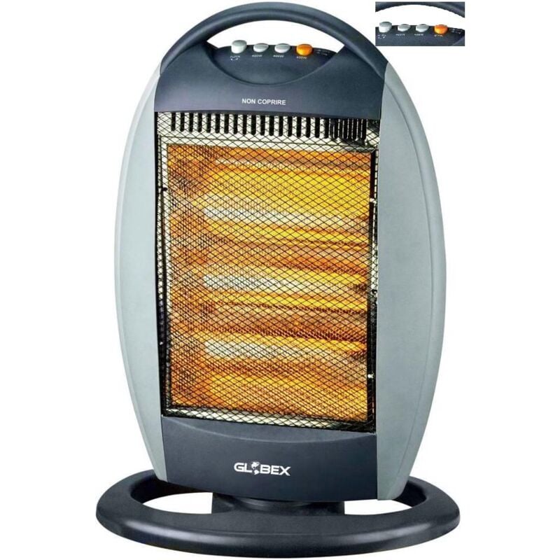 foto del prodotto globex - stufa alogena demetra 400/800/1200w riscaldamento cm.36x26x58 h