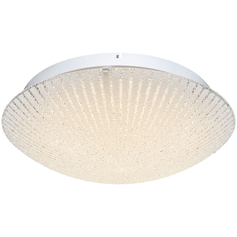 foto del prodotto globo 30 watt led della luce della lampada a soffitto linee di arredo ghiacciate chrome vetro opalino 40.447 30