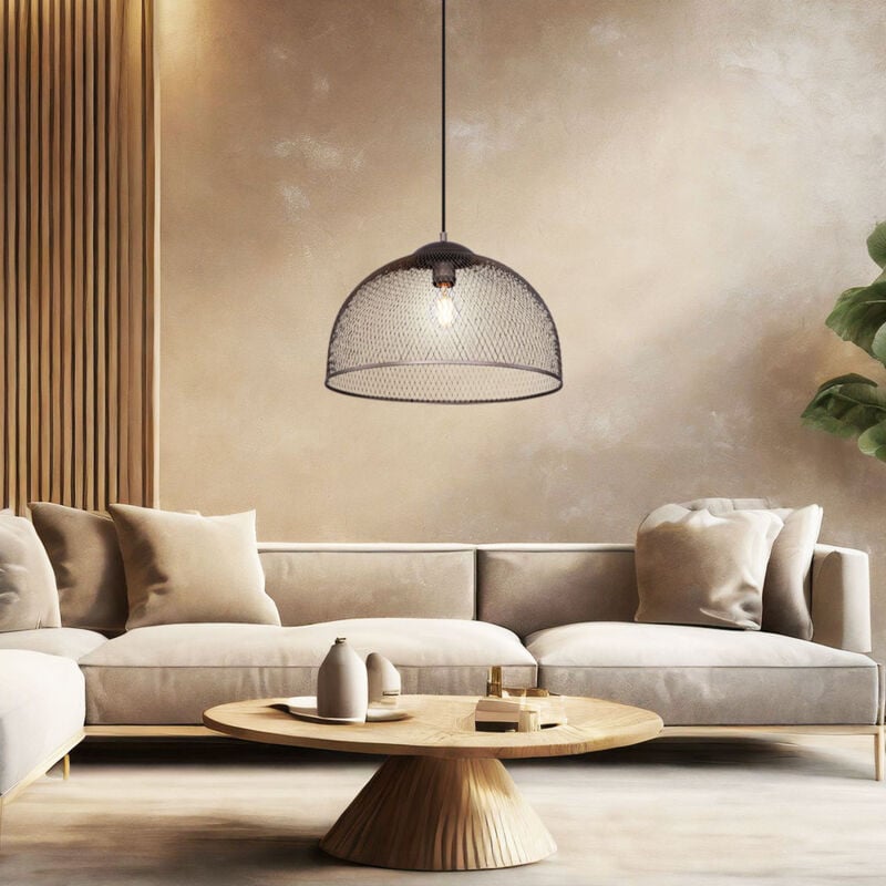 foto del prodotto globo apparecchio a sospensione faretto a gabbia cromato ciondolo soggiorno illuminazione soffitto lampada a traliccio 54325h
