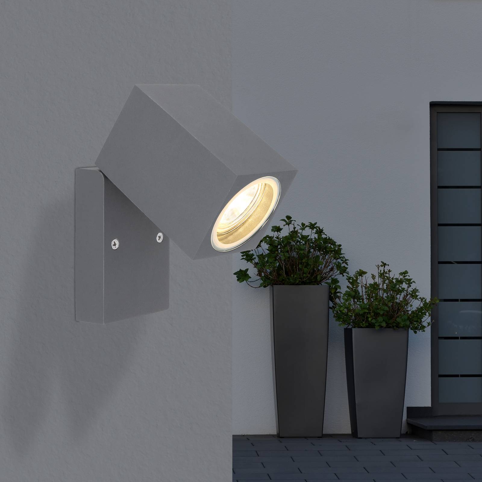 foto del prodotto globo applique da esterni veronika regolabile, antracite