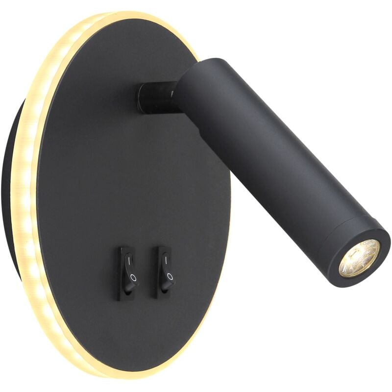 foto del prodotto globo applique many metallo nero led
