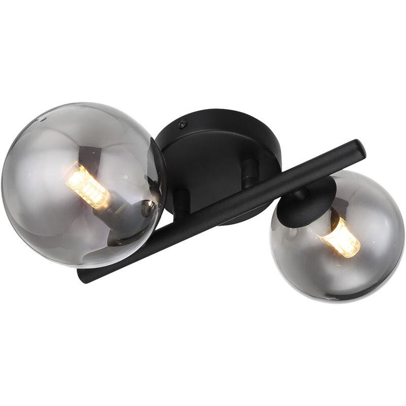 foto del prodotto globo applique metallo nero opaco 2 x led g9