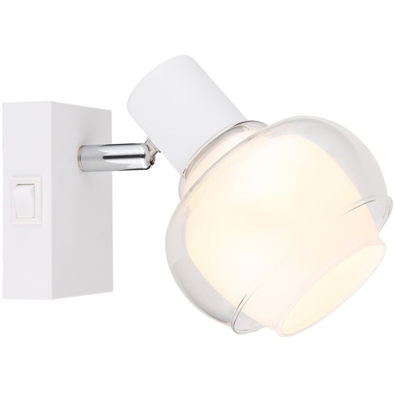 foto del prodotto globo faretto tokki metallo satinato bianco 1 x e 14