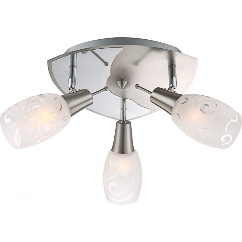 foto del prodotto globo lampada a soffitto cromo lampada nichel opaco satinato modello illuminazione