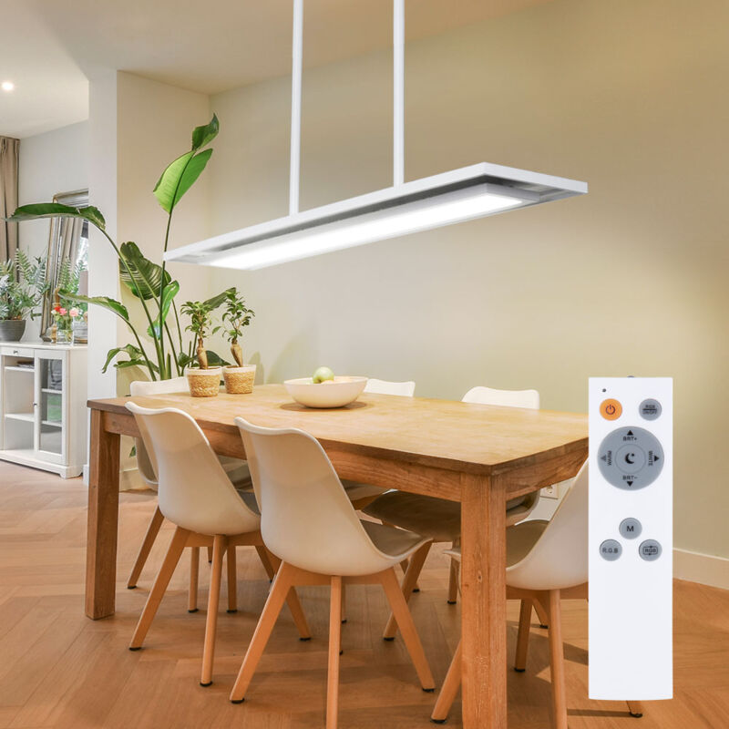 immagine 0 del prodotto globo lampada a sospensione a led lampada a sospensione lampada da soggiorno lampada da sala da pranzo, metallo acrilico bianco, telecomando