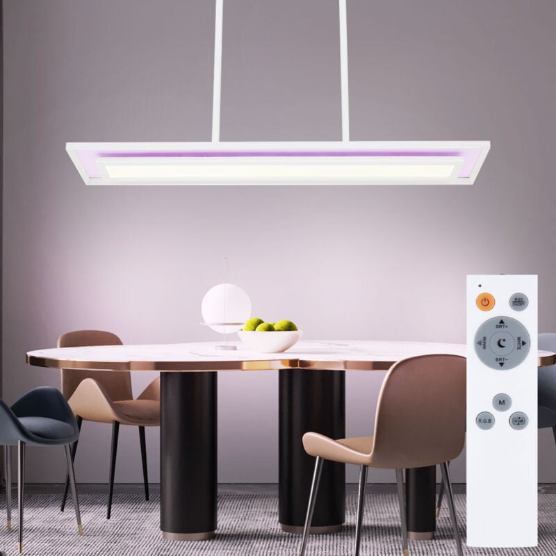 foto del prodotto globo lampada a sospensione a led lampada a sospensione lampada da soggiorno lampada da sala da pranzo, metallo acrilico bianco, telecomando