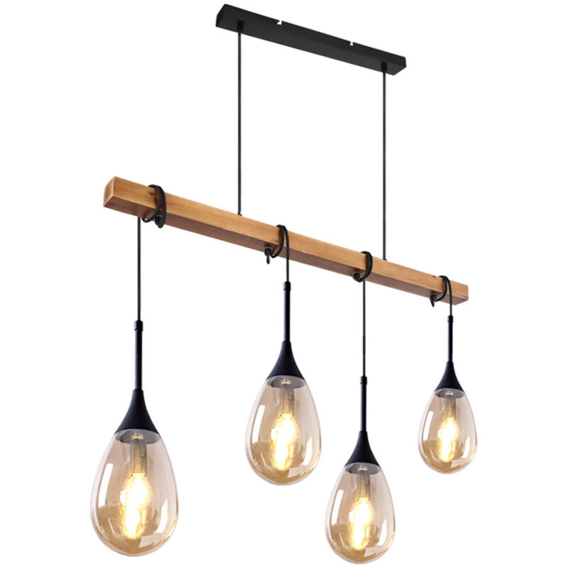foto del prodotto globo lampada a sospensione lampada a sospensione lampada da sala da pranzo lampada a sospensione effetto legno griglia nera lampada a sospensione