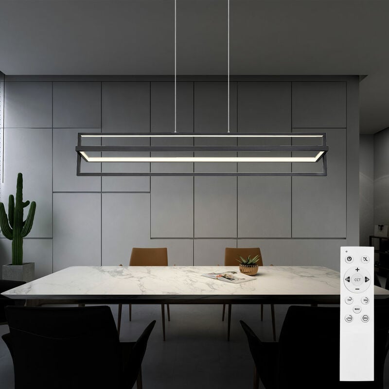 foto del prodotto globo lampada a sospensione lampada da tavolo da pranzo dimmerabile con telecomando lampada a sospensione led soggiorno, 43w 1500lm bianco