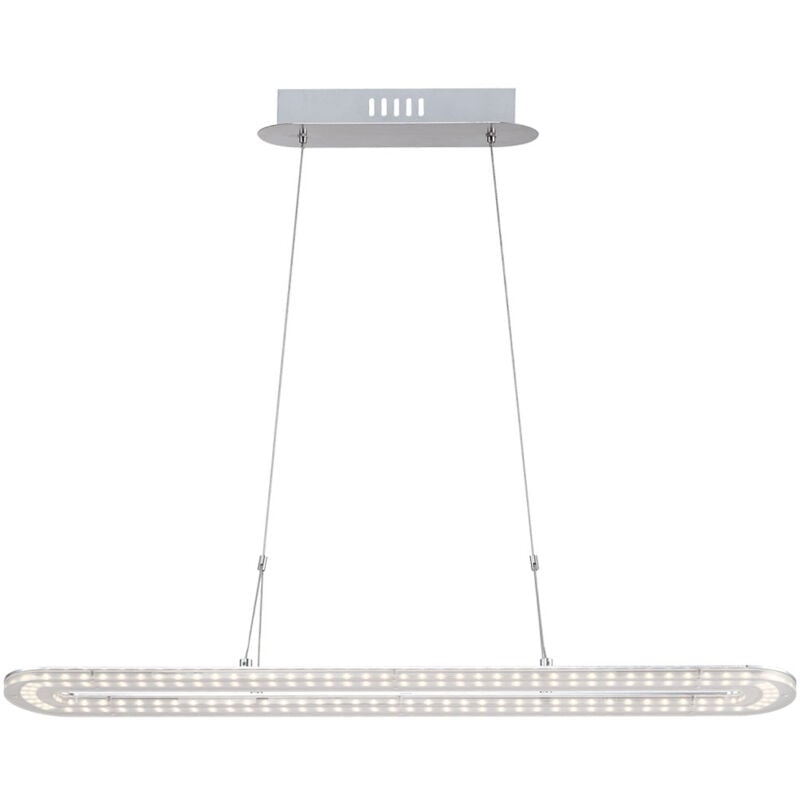 foto del prodotto globo lampada a sospensione lampada da tavolo da pranzo lampada a sospensione plafoniera led cromo, 18w 1260lm 3000k, axlxp 120x80x15 cm