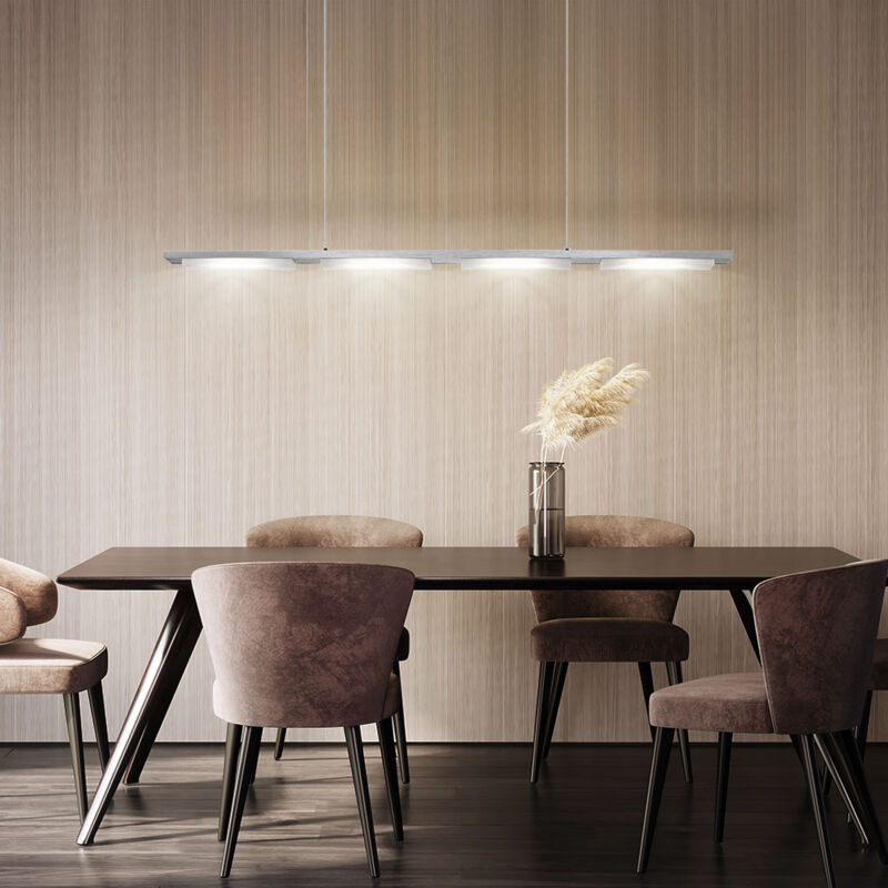 foto del prodotto globo lampada a sospensione led design moderno lampada a sospensione alu lampada a sospensione satinata, oblunga, 4x 6 watt 500 lumen bianco