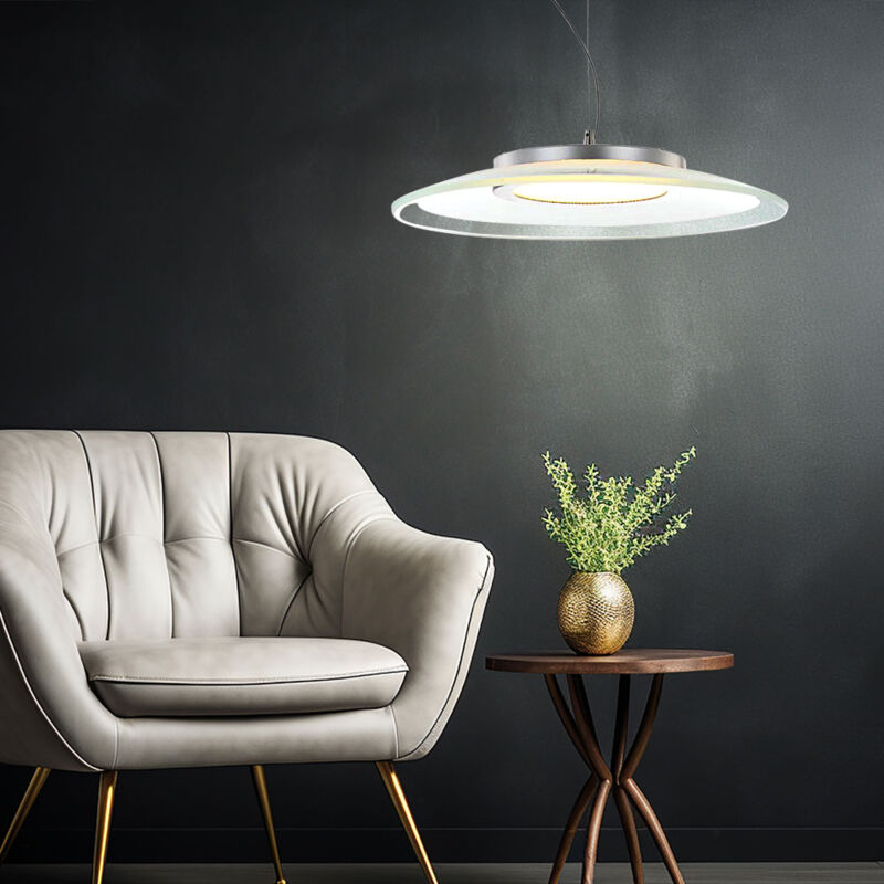 foto del prodotto globo lampada a sospensione moderna lampada da tavolo da pranzo lampada a sospensione anello lampada a sospensione a led soggiorno, metallo, 1x led