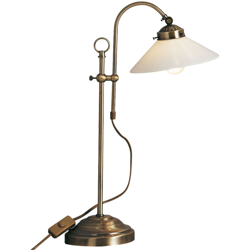 foto del prodotto globo lampada da comodino in vetro antico, lampada da lettura retr , lampada da tavolo, camera da letto, vintage, metallo, ottone vecchio, vetro,