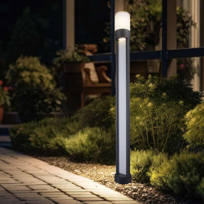 foto del prodotto globo lampada da esterno a led per esterni in alluminio pressofuso percorsi da giardino vialetto cortile lampada da terra illuminazione anteriore