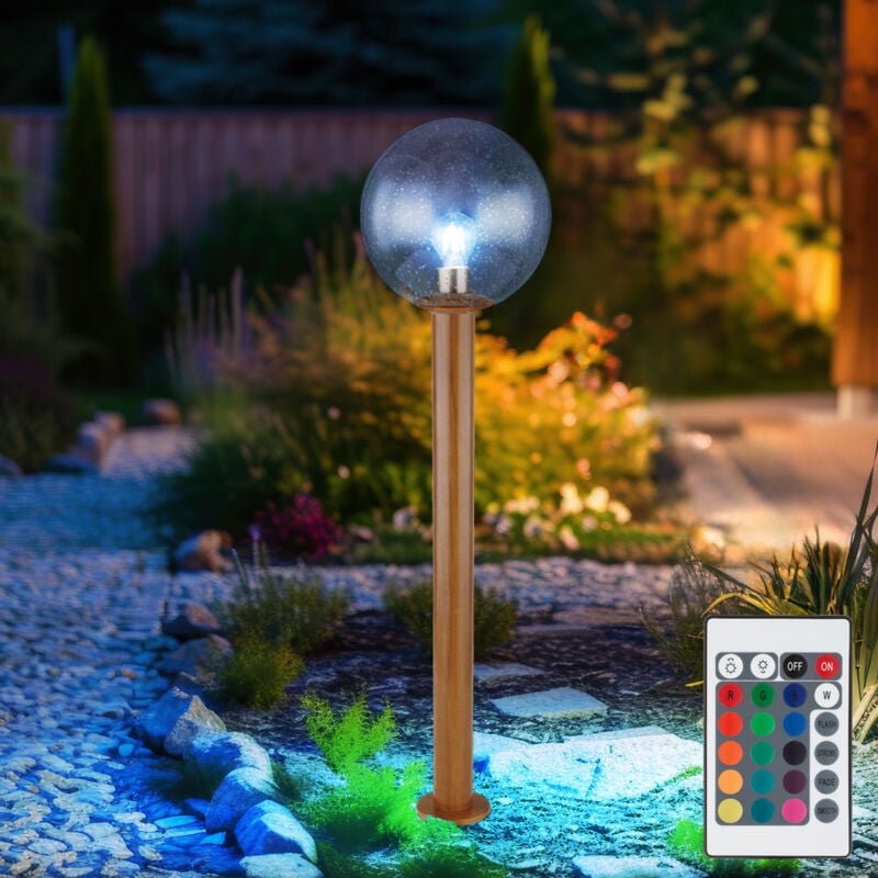 foto del prodotto globo lampada da esterno dimmerabile con telecomando lampada da terra a led lampada da giardino per esterni lampada da patio lampada da sentiero,