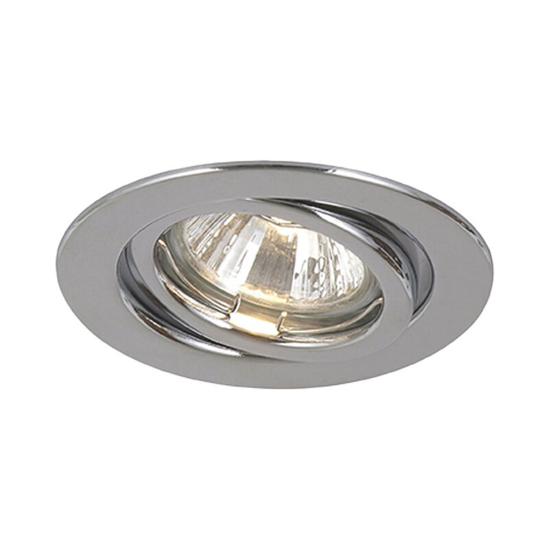 foto del prodotto globo lampada da incasso a soffitto faretto da incasso faretto plafoniera lampada da soggiorno, metallo cromato tondo, attacco gu10, diametro 9,7 cm