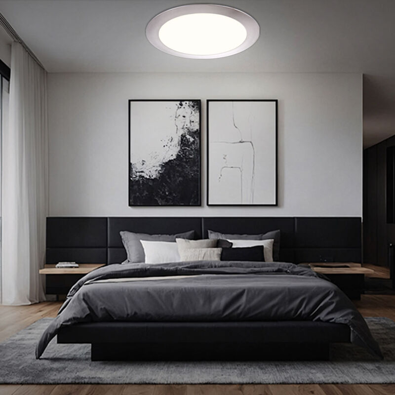 foto del prodotto globo lampada da incasso a soffitto led 12 w per camera da letto, corridoio, lampada argento 12356