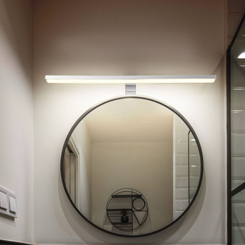 foto del prodotto globo lampada da parete lampada da specchio bagno lampada corridoio led cromo ip44 l 60 cm