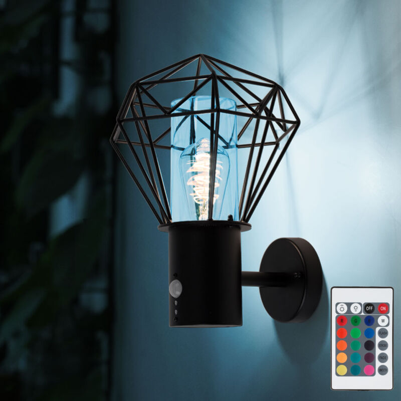 immagine 0 del prodotto globo lampada da parete per esterni lampada da parete a led con rilevatore di movimento lampada da giardino con rilevatore di movimento, griglia a