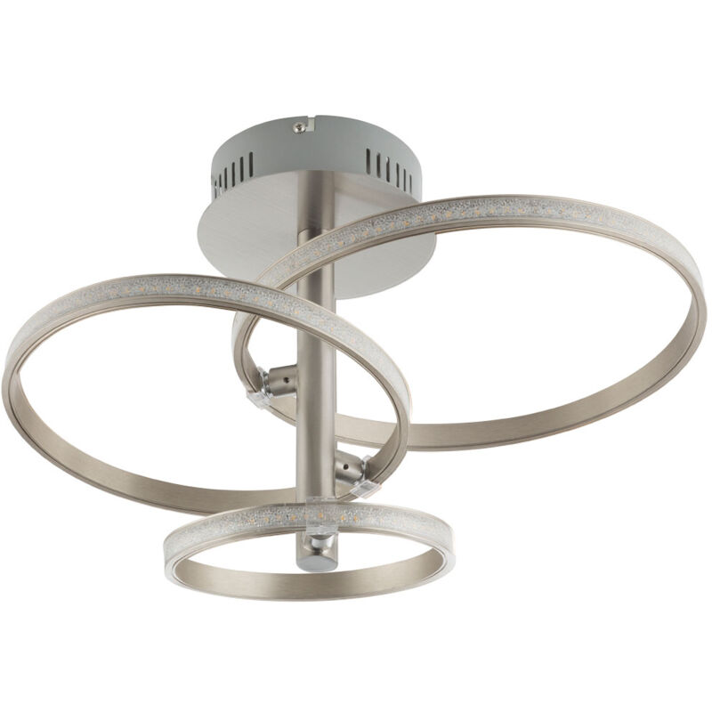 foto del prodotto globo lampada da soffitto a led con anello di cristallo, faretto per dormire, lampada per camera degli ospiti, argento 67822 24n