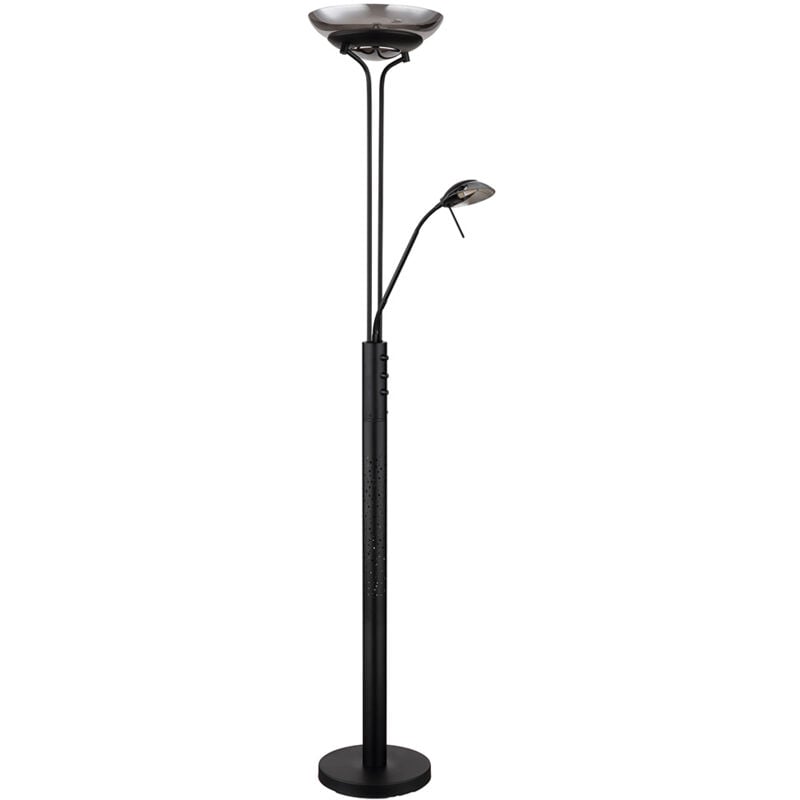 foto del prodotto globo lampada da soffitto a led lampada da terra lampada da soggiorno lampada da terra lampada da camera da letto, vetro metallo nero fum , punto