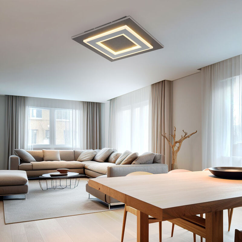 foto del prodotto globo lampada da soffitto a led luce da soffitto luce da sala da pranzo struttura a pannello, acrilico plastica metallo, 24w 680lm bianco caldo,