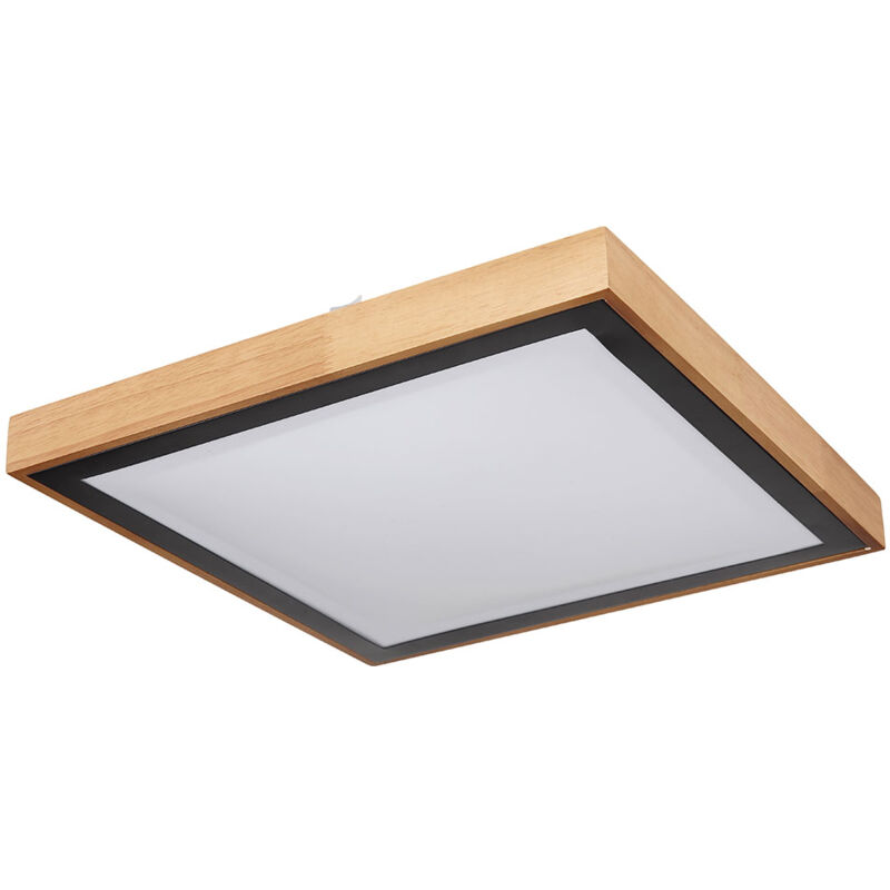 foto del prodotto globo lampada da soffitto cct lampada da soffitto camera da letto in stile country lampada in legno, aspetto legno marrone metallo nero opale, 1x